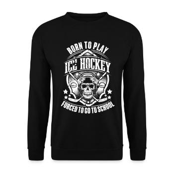 Eishockey - Unisex Sweatshirt - black - Front - Alina (178cm) & Michal (187cm)