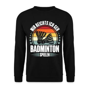 Badminton - Unisex Pullover - Schwarz - Vorne - Alina (178cm) & Michal (187cm)