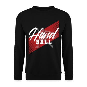Handball Handballer - Unisex Pullover - Schwarz - Vorne - Alina (178cm) & Michal (187cm)