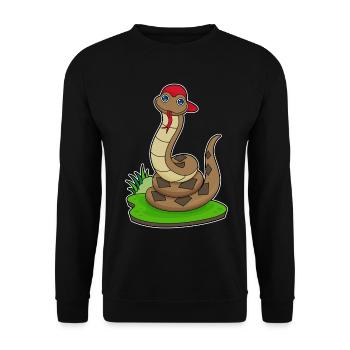 Snake Cap - Unisex Sweatshirt - black - Front - Alina (178cm) & Michal (187cm)