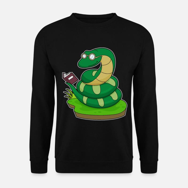 Livre Snake Nerd - Sweat-shirt Unisexe - noir
