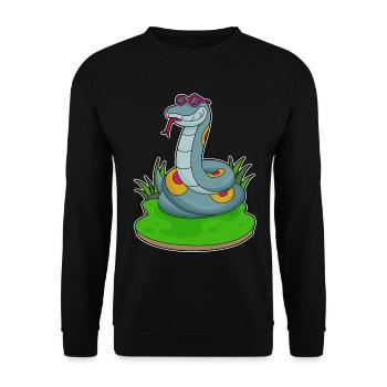 Schlange Sonnenbrille - Unisex Pullover - Schwarz - Vorne - Alina (178cm) & Michal (187cm)