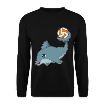 Delfin Volleyball Player Volleyball - Unisex Sweatshirt - black - Front - Alina (178cm) & Michal (187cm)