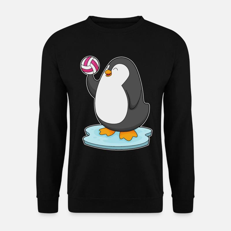 Pinguin Volleyballspieler Volleyball - Unisex Pullover - Schwarz