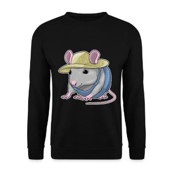 Mouse Farmer Farm - Unisex Sweatshirt - black - Front - Alina (178cm) & Michal (187cm)