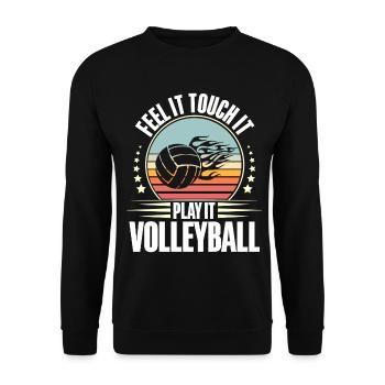 Volleyball - Unisex Pullover - Schwarz - Vorne - Alina (178cm) & Michal (187cm)