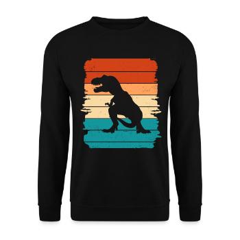 T-Rex - Sweat-shirt Unisexe - noir - Devant - Alina (178cm) & Michal (187cm)