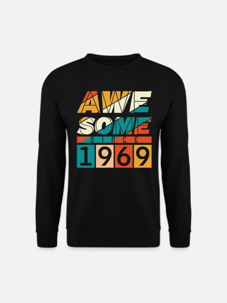 1969 Geboren Geburtstag Geburtsjahr Vintage - Unisex Pullover - Schwarz