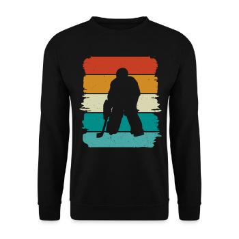 Eishockey  - Unisex Sweatshirt - black - Front - Alina (178cm) & Michal (187cm)