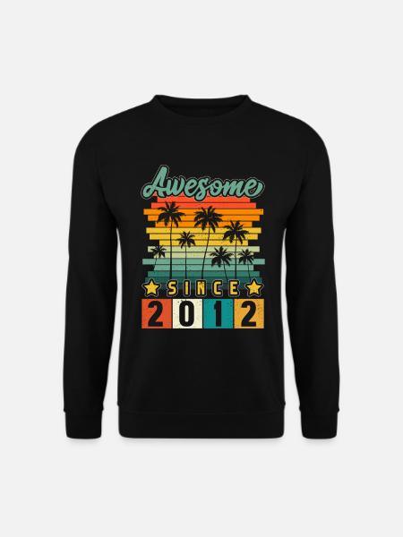 2012 Geboren Geburtstag Geburtsjahr Vintage - Unisex Pullover - Schwarz