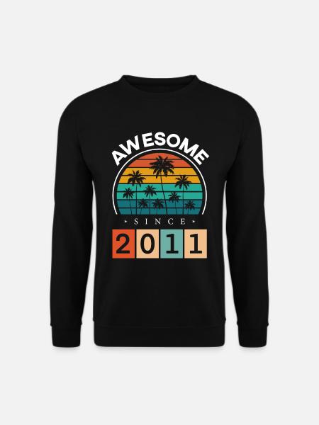 2011 Geboren Geburtstag Geburtsjahr Vintage - Unisex Pullover - Schwarz