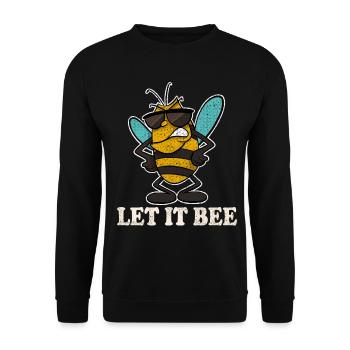 Let It Bee Bienen Imker - Unisex Pullover - Schwarz - Vorne - Alina (178cm) & Michal (187cm)