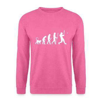 Evolution des Baseball - Unisex Pullover - Pink - Vorne