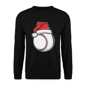 Baseball players Christmas - Unisex Sweatshirt - black - Front - Alina (178cm) & Michal (187cm)