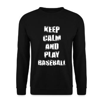 Lustiger Baseball Spruch - Unisex Pullover - Schwarz - Vorne - Alina (178cm) & Michal (187cm)