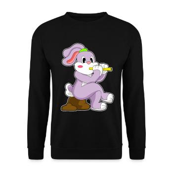 Musique de flûte Bunny Musician - Sweat-shirt Unisexe - noir - Devant - Alina (178cm) & Michal (187cm)