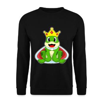 Couronne de grenouille - Sweat-shirt Unisexe - noir - Devant - Alina (178cm) & Michal (187cm)