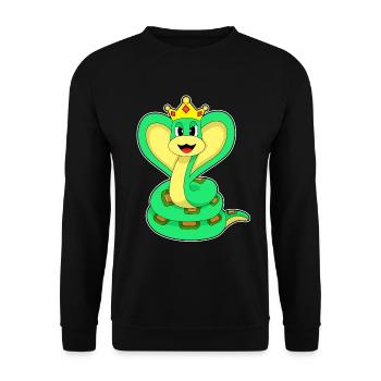 Couronne de serpent - Sweat-shirt Unisexe - noir - Devant - Alina (178cm) & Michal (187cm)