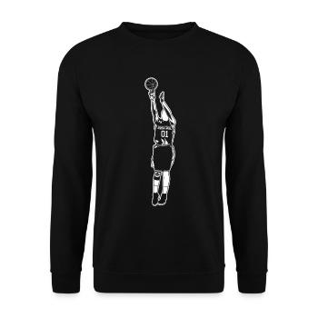 Basketballer - Unisex Pullover - Schwarz - Vorne - Alina (178cm) & Michal (187cm)