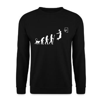 Évolution du basketball - Sweat-shirt Unisexe - noir - Devant - Alina (178cm) & Michal (187cm)