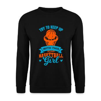 Basketball player - Unisex Sweatshirt - black - Front - Alina (178cm) & Michal (187cm)