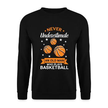 Ancien joueur de basket-ball - Sweat-shirt Unisexe - noir - Devant - Alina (178cm) & Michal (187cm)
