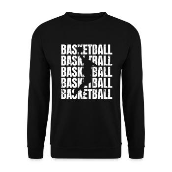Basketball - Unisex Pullover - Schwarz - Vorne - Alina (178cm) & Michal (187cm)