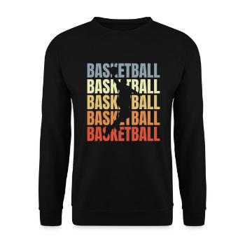 Vintage Basketball - Sweat-shirt Unisexe - noir - Devant - Alina (178cm) & Michal (187cm)