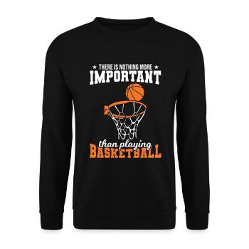 Dicton motivant le basketball - Sweat-shirt Unisexe - noir - Devant - Alina (178cm) & Michal (187cm)