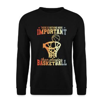 Basketball player saying - Unisex Sweatshirt - black - Front - Alina (178cm) & Michal (187cm)