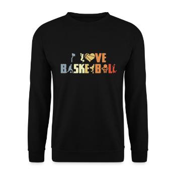 Amour du basketball - Sweat-shirt Unisexe - noir - Devant - Alina (178cm) & Michal (187cm)