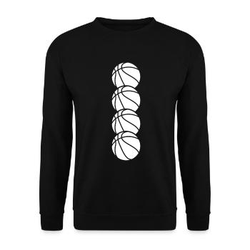 Basketball Balls - Unisex Sweatshirt - black - Front - Alina (178cm) & Michal (187cm)