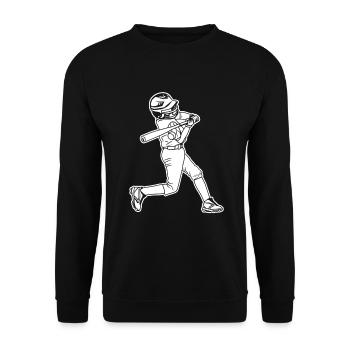 Baseball Kind - Unisex Pullover - Schwarz - Vorne - Alina (178cm) & Michal (187cm)