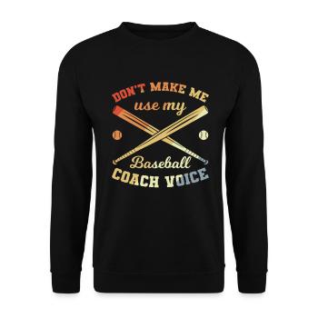 Baseball Trainer - Unisex Pullover - Schwarz - Vorne - Alina (178cm) & Michal (187cm)