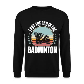 Badminton - Unisex Pullover - Schwarz - Vorne - Alina (178cm) & Michal (187cm)
