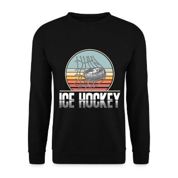 Eishockey - Unisex Sweatshirt - black - Front - Alina (178cm) & Michal (187cm)