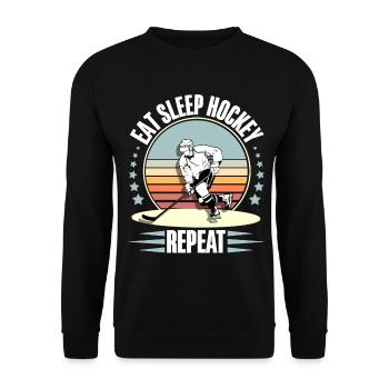 Eishockey - Unisex Sweatshirt - black - Front - Alina (178cm) & Michal (187cm)