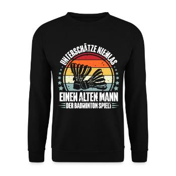 Badminton - Unisex Pullover - Schwarz - Vorne - Alina (178cm) & Michal (187cm)