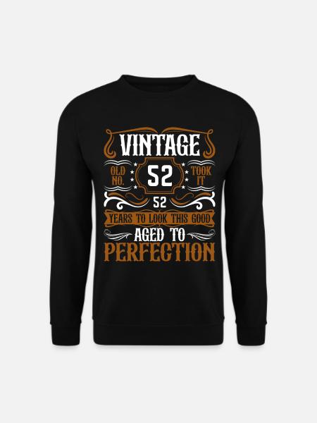 52. Geburtstag Vintage Retro - Unisex Pullover - Schwarz