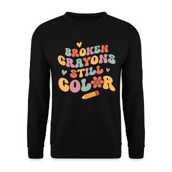 Psychische Gesundheit Mental Health - Unisex Sweatshirt - black - Front - Alina (178cm) & Michal (187cm)