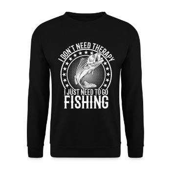 Pêche à la chasse aimant tous les jours - Sweat-shirt Unisexe - noir - Devant - Alina (178cm) & Michal (187cm)