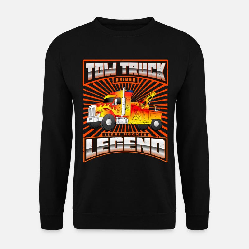 Abschleppwagen Fahrer Legende - Unisex Pullover - Schwarz