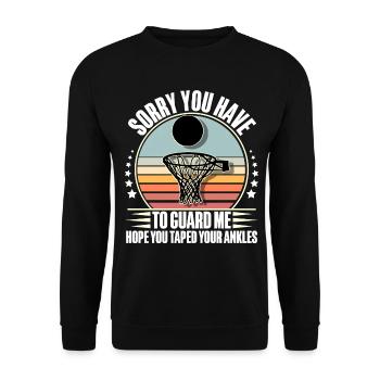 Basketball Basketballer - Unisex Pullover - Schwarz - Vorne - Alina (178cm) & Michal (187cm)