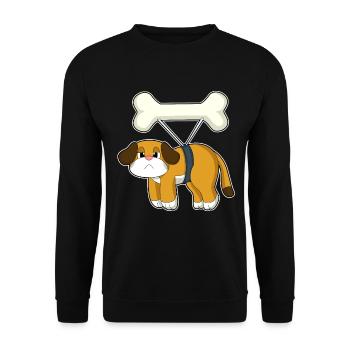 Os de chien - Sweat-shirt Unisexe - noir - Devant - Alina (178cm) & Michal (187cm)