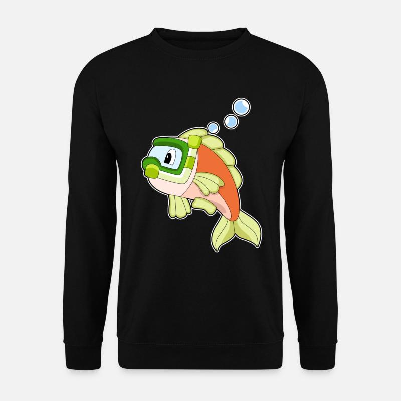 Poisson Natation Snorkel - Sweat-shirt Unisexe - noir