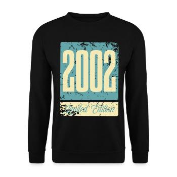 2002 Born Birthday Year of birth - Unisex Sweatshirt - black - Front - Alina (178cm) & Michal (187cm)