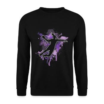 Handball Handball Joueur de handball féminin - Sweat-shirt Unisexe - noir - Devant - Alina (178cm) & Michal (187cm)