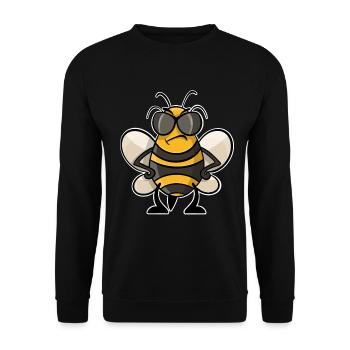 Abeille - Sweat-shirt Unisexe - noir - Devant - Alina (178cm) & Michal (187cm)
