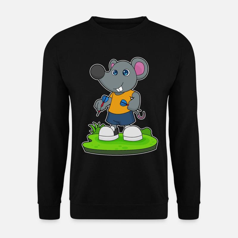 Maus Dart Dartpfeil - Unisex Pullover - Schwarz