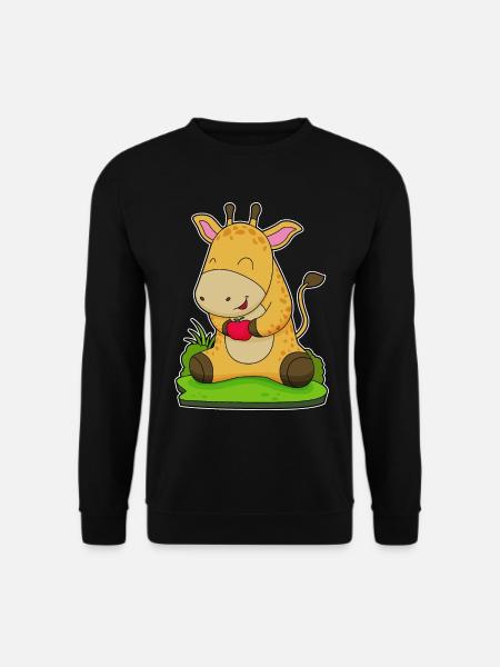 Giraffe Apple - Unisex Sweatshirt - black